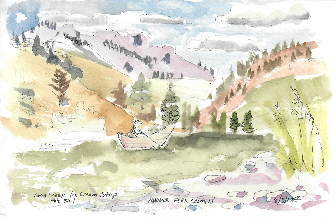 BCD_Middle Fork Salmon River LoonCreek_watercolor_5x7in_web